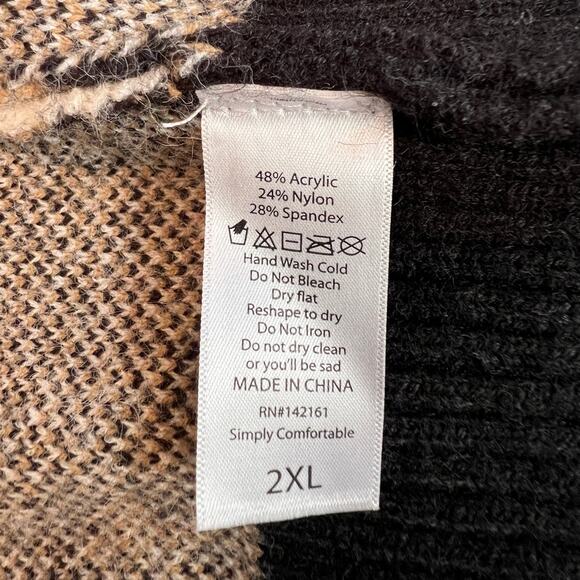 LuLaRoe Size 2XL Peyton Open Front Leopard Heavy Cardigan Sweater - Picture 6 of 6